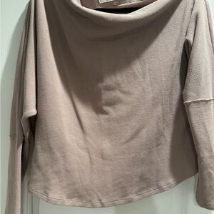 We The Free Cowl Neck Sweater in Taupe